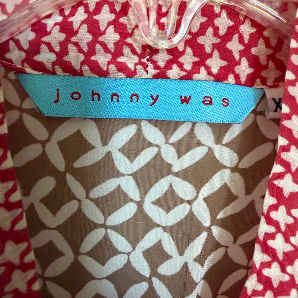 Johnny was embroidered Boho Midi dress, silk lined floral short sleeve size xs - Picture 7 of 10